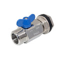 Beduan Rain Barrel Spigot Faucet Kit Stainless Steel 3/4" Garden Hose Valve with Bulkhead Fitting Adapter for Water Container Tanks, Aquariums, Tubs, Pools - size: 1/2" Female Bulkhead Fitting+3/4 GHT Valve