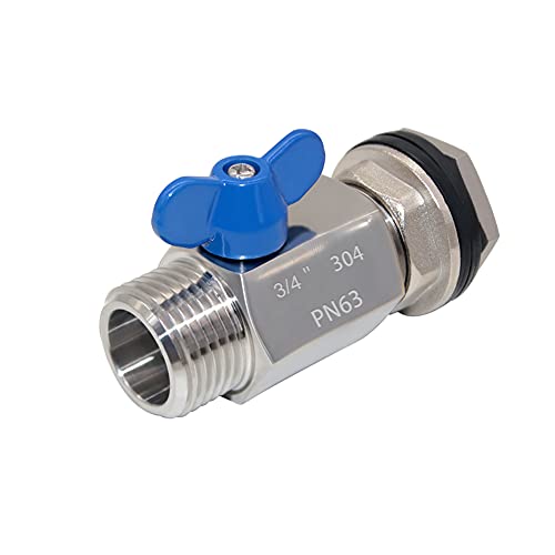 Beduan Rain Barrel Spigot Faucet Kit Stainless Steel 3/4" Garden Hose Valve with Bulkhead Fitting Adapter for Water Container Tanks, Aquariums, Tubs, Pools - size: 1/2" Female Bulkhead Fitting+3/4 GHT Valve