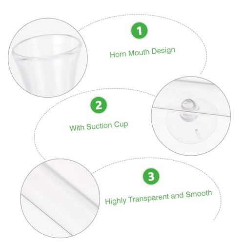YARNOW Fish Feeding Tube and Shrimp Feeder Dish Set, Glass Aquarium Feeder Tube 20cm with Feeding Tray for Fish Tank Breeding and Aquarium Pets