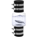 2 Inch Silent PVC Check Valve, Quiet Clear Sump Pump Check Valve With Stainless Clamps Fits 7-1/4" Gap in 2” Schedule 40 Pipe,With Spring Loaded Flapper Leak-proof Sewage - size: 2 Inch Sump Pump Check Valve