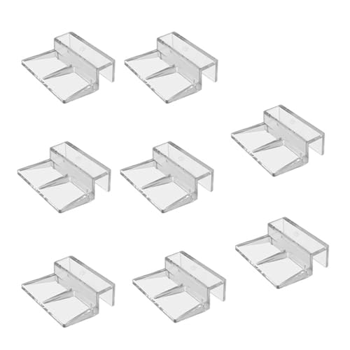 8pcs Clear Aquariums Lid Holder Space Saving Acrylic Clip for Glass Fishtanks Covers Stand Brackets 6 / 8MM Thickness Aquariums Holder