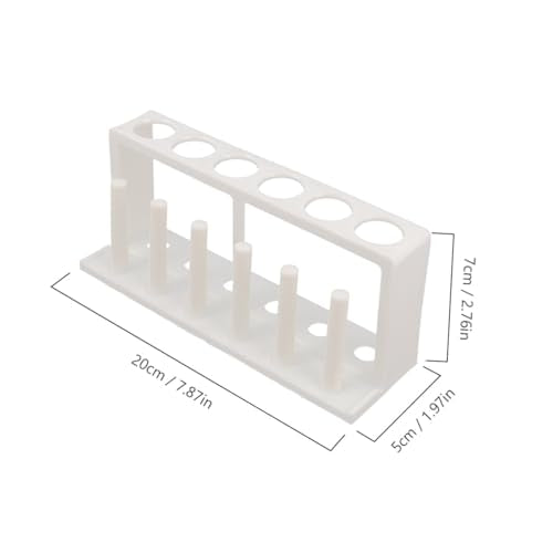 Ipetboom Plastic Test Tube Rack Holder for Water Quality Testing, Laboratory Tube Organizer with Portable White Plastic Stand, Suitable for Aquariums and School Labs