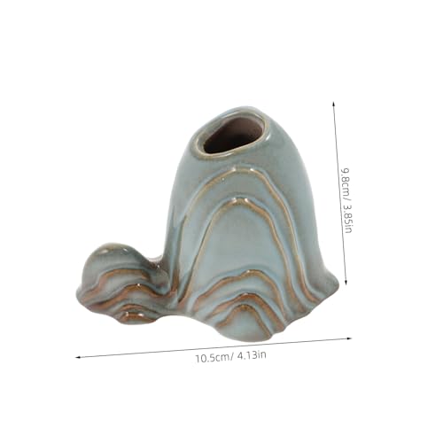 Cabilock Ceramic Miniature Mountain Ornament - Zen Garden Accessories Fish Tank Landscape Bonsai Decor - Paint Brush Rest Stand - Calligraphy Brush Holder