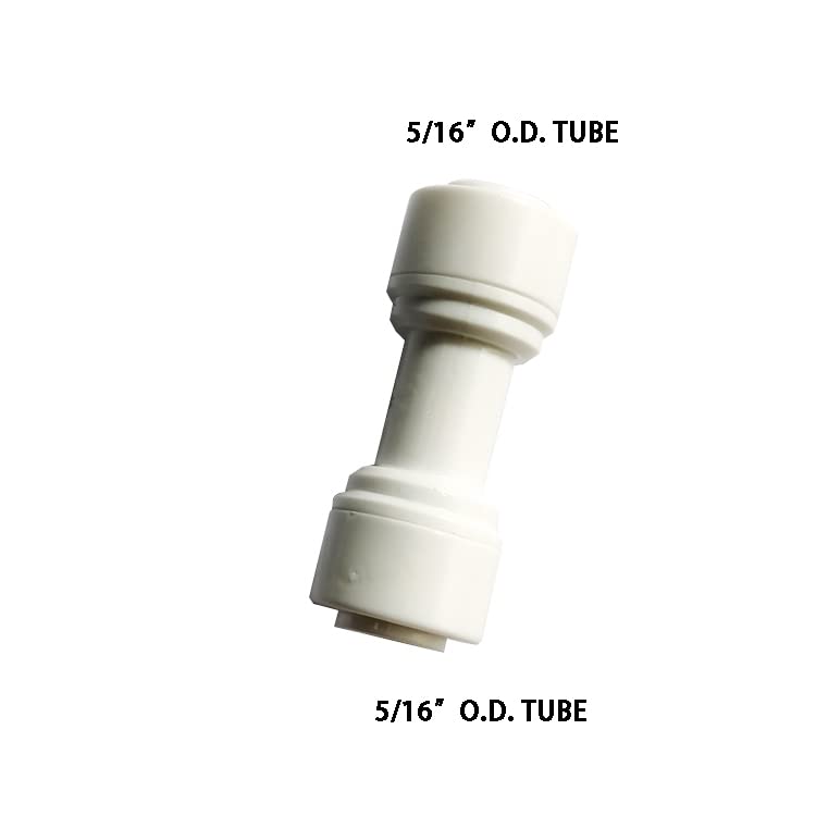 Food-Grade Quick Connector Push-In Tube Fitting,5/16" O.D. Equal Straight Push to Connect part for Reverse Osmosis Water Filter Purifier (Pack of 10)