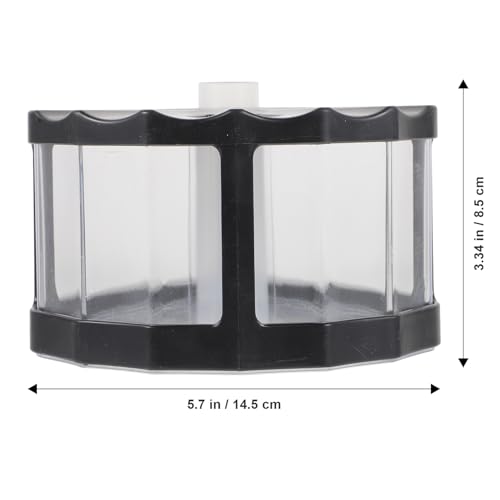 WOONEKY Mini Desktop Fish Bowl Aquarium with Lid, Portable Small Goldfish Tank, Plastic Betta Breeding Box for Turtle and Insect Housing
