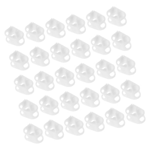 FUOYLOO 30pcs Adjustable Plastic Pinch Valve Tubing Control Clamps for Aquarium and Garden Irrigation, White Water Hose Replacement Clips with Flow Control for Lab and Industrial Use