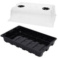 YoleShy 5 Packs Seed Starter Tray with Dome Reusable Plastic Plant Growing Trays with Humidity Domes Thickened Sturdy for Seed Starting Germination Growing Seedling Propagation,14.5"x9" - size: 5 Pack with Domes
