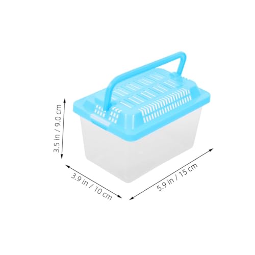 ERINGOGO Small Portable Fish Tank Handheld Aquarium for Turtle and Small Pets Versatile Transport Box Optimal Airflow and Easy Cleaning