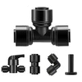 45 Pack Quick Connect 1/4" Drip Tubing Irrigation Fittings Kit Universal 1/4'' Drip Irrigation Tubing Connectors Leak Free Fitting Set Includes 10 Tee 10 Coupling 10 Elbow 10 End Cap 5 Shut Off Valve - size: 45PCS 1/4" Connector Fittings Kit