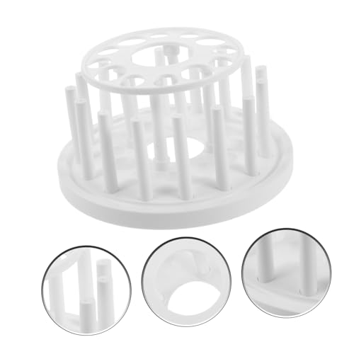 PRETYZOOM 12-Hole Plastic Test Tube Rack Reusable Sampling Tube Holder PP Organizer for Laboratory Use