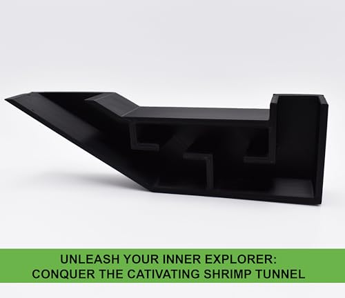 Aquarium Shrimp Party Tunnel, Includes Exquisite VIP Room and Two Entrances, Tunnel Cave for Shrimplets to Rest and Hide, Decor Hideaway Tunnel Made from Canada (Black) - color: Black