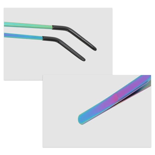 Reptile Feeding Tongs, Stainless Steel Lizard Feeding Tongs, Aquarium Curved Feeding Tweezers for Reptiles W/Rubber Tip, Terrarium Feeding Tongs for Gecko,10.63", Assorted Color
