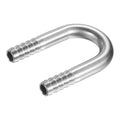 PATIKIL 1/2" (12mm) x 1/2" (12mm) Hose Barb Fittings, 1 Pcs 304 Stainless Steel U Shaped Joint Connector Barbed Fitting Metal Splicer - size: 1/2" (12mm)