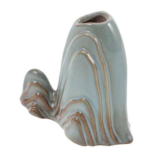 Cabilock Ceramic Miniature Mountain Ornament - Zen Garden Accessories Fish Tank Landscape Bonsai Decor - Paint Brush Rest Stand - Calligraphy Brush Holder