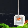 Aquarium Net with Extendable Long Handle, Adjustable Wastes Skimming Cleaning Tools Nylon Fishing Mesh Nets with Long Plastic Handle - color: square, style: S