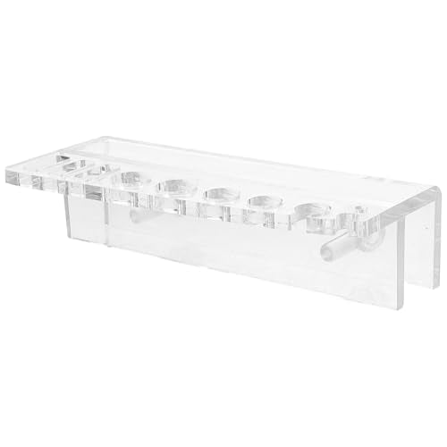 Toddmomy Fish Tank Tool Holder Storage Rack Organizer for Aquarium Maintenance Water Plant Scissors and Cleaning Tools Wall-mounted Design for Easy Access