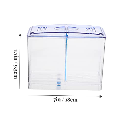UKCOCO Fish Breeding Tank with Removable Divider Isolation Box for Fish Shrimp Easy to Clean Lightweight Aquarium Hatchery for Betta
