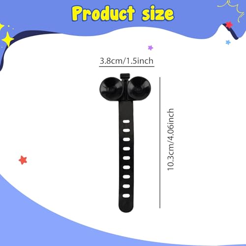 10 Pieces Aquarium Cable Ties Suction Cup Accessories Airline Tubing Holder Binding Tools Made from TRP Material Suitable for Nests Water Hose, Black - color: Black