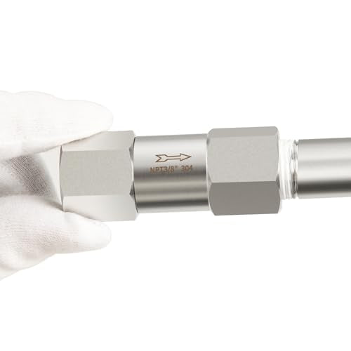 ChillWaves 304 Stainless Steel In-Line Split Check Valve 1" NPT Female Thread, One-Way Non-return Check Valve for Backflow Prevention(1-PACK) - size: 1" FNPT, style: Split Check Valve