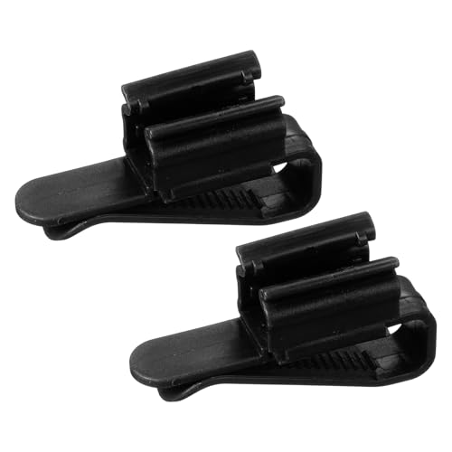 Fish for Tank Mounting Clip, Adjustable Hose Clamp Mounting Clip Water Pipe Hose Holder for 0.3"-1" Dia Tube, (Black, 2Pcs), Intended for Aquarium Air Pump/Pipe Organizer - color: Black