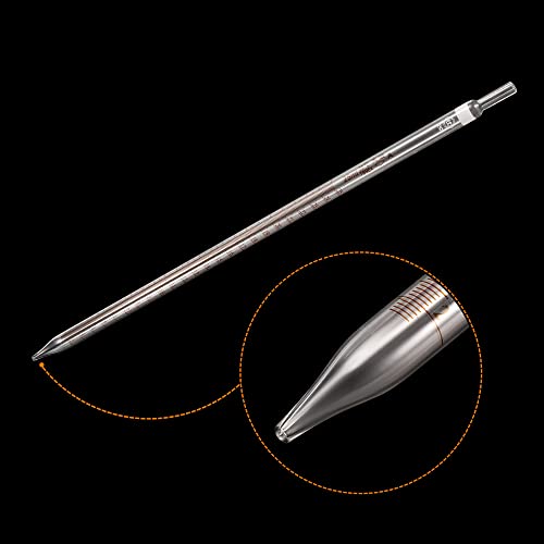 PATIKIL Graduated Dropper Pipettes, 1 Pcs 25ml Reusable Borosilicate Glass Pipette for Transfer Liquid for Laboratory, Chemistry, Clear - size: 25ml