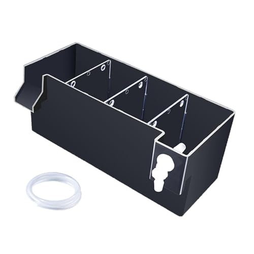 Aquarium Filter Hang on Back External Filter Box Multilayer Filtration Drawer Tray Easy Maintenance Quiet Water Circulation Suitable for Fish Tank, Black 24x10.5x10cm - color: Black 24x10.5x10cm