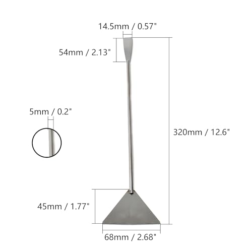 Utoolmart Aquarium Tank Aquatic Spatula Stainless Steel Long Sand Substrate Spatula Algae Scraper Fish Tank Plant Tools Accessories for Aquascaping Cleaning - size: 1pcs