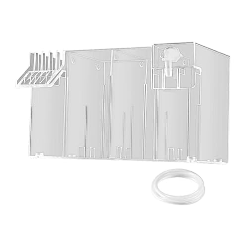Aquarium Filter Hang on Back External Filter Box Multilayer Filtration Drawer Tray Easy Maintenance Quiet Water Circulation Suitable for Fish Tank, Clear 26x13.5x15cm - color: Clear 26x13.5x15cm