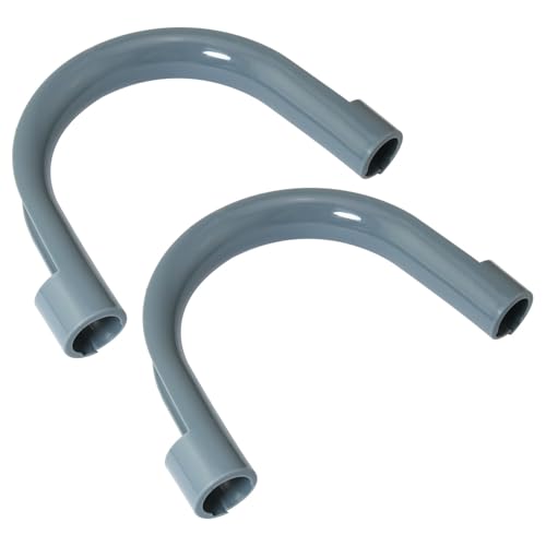 2PCS U-Shaped Drain Pipe Hooks Washing Machine Hose Bracket with Hanging Holes Gray 14x12mm Plastic Sink Drain Accessories Aquarium Drain Hose Attachments