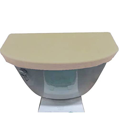 Madeals Velvet Toilet Tank Lid Cover Fabric Cover for A Lid Toilet Tank Beige - color: Beige