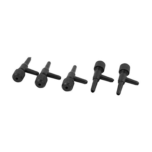 uxcell Plastic Aquarium 2 Way 3mm Inner Dia Air Line Tubing Flow Control Valve 5 PCS