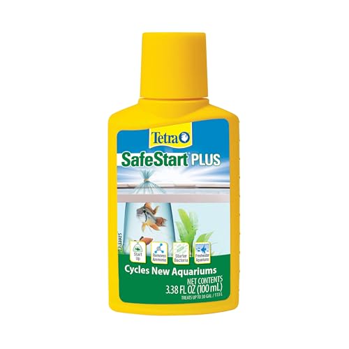 Tetra SafeStart Plus, For Newly Set-Up Fish aquariums, 100 ml, 3.38-Ounce - size: 100 ml, 3.38-Ounce