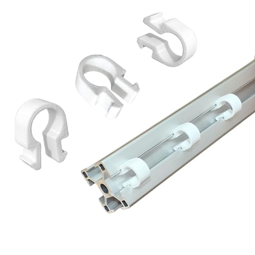 2020 Series Cable Clips, 20PCS T-Slot Aluminum Profile Accessories for EU Standard 2020 Aluminum Extrusion, Black Linear Rail Cord Organizer for 3D Printer Parts CNC DIY(White) - color: 2020 Series White