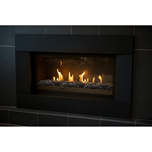 Stanbroil 10-Pound Fire Glass Beads - 1/2 inch Luster Fire Glass Drops for Fireplace Fire Pit | Gas Log Sets | Landscaping | Fish Tank, Onyx Black Luster - color: Onyx Black