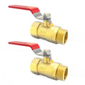 ChillWaves Brass Ball Valve, Air Compressor Ball Valve Shut Off Switch 1/2" NPT Male x 1/2" NPT Female Thread Pipe Fitting(2-PACK) - size: 1/2" MNPT x 1/2" FNPT, style: PACK OF 2