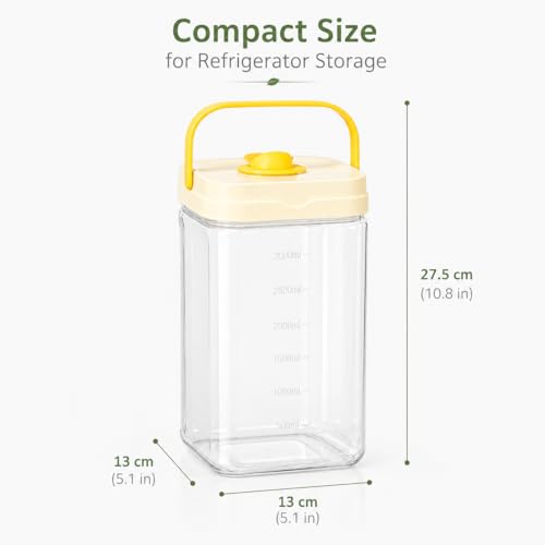 Drink Dispenser with Spigot, 1 Gallon Ice Tea Pitcher for Fridge, Juice Containers With Lids, Beverage Liquid Drink Container for Party, Water, Milk, Lemonade, Soda Jug Dispenser