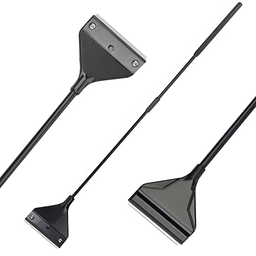 Algae Scraper for Glass Aquarium, Long Handle Fish Tank Algae Scraper with 10 Blades, Essential Aquarium Cleaning Tool. - size: 25.6 Inch