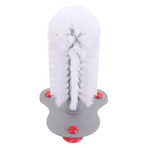 minkissy Turtle Brush with Suction Cup for Aquarium Soft Bristle Scrubber for Turtle Shell Cleaning and Back Scratching Red Suction Pad for Reptile Health