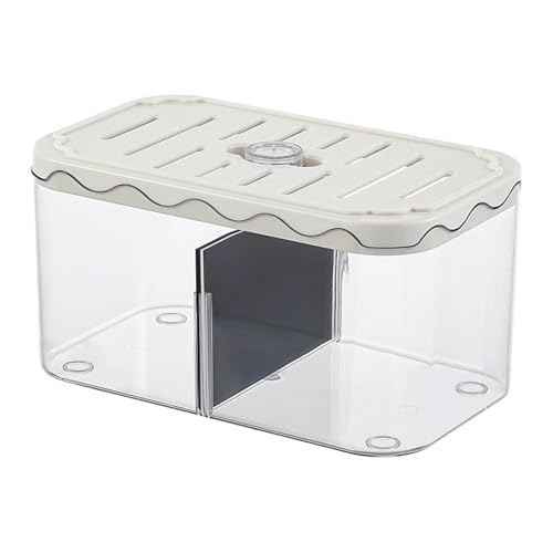 Aquarium Breeding Box, Small Aquarium, Multifunctional Table Decoration, Acclimation and Breeding Box for Clownfish, White