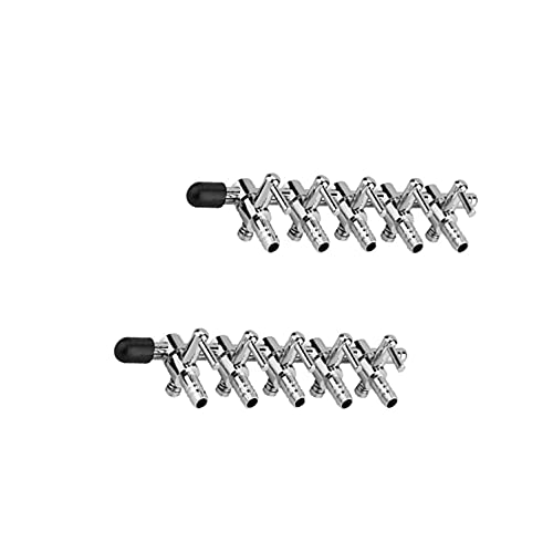 Aquarium Air Valve 5 Way Inline Manifold Air Flow Pump Tubing Splitter Lever Control Valve 2-Pack