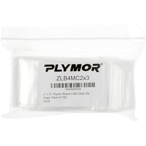 Collecting Warehouse 2" x 3" (Case of 1,000), 4 Mil Heavy Duty Plastic Reclosable Zipper Bags