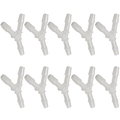 ResOne Oxygen Tubing Y‑Connector, 10‑Pack – Standard 6mm Barbed O2 Hose Splitter for Oxygen Tubing Lines, Leak‑Resistant, Easy‑Attach Y Coupler - size: 10pk
