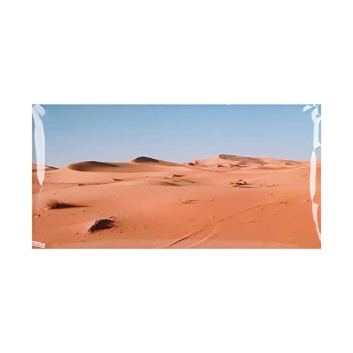 Aquarium Poster PVC Self Adhesive 3D Desert Style Fish Tank Background Decoration, Vivid Underwater Scenery Wallpaper for Freshwater and Saltwater Tanks (91 * 50CM) - size: 91*50CM