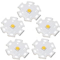 5Pcs 3W Full Spectrum White 3535 SMD High Power LED Chip with Aluminum Plate 20mm Star PCB Base Heat Sink for Floodlight Replacement(120deg,White 4000K-5000K,DC 3.0-3.2V,700mA,HCRI-Ra90) - color: White4000-5000k