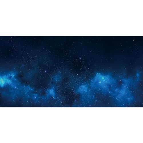 AWERT 36x24 inches Galaxy Aquarium Background Cloud Stars and Blue Cosmic Universe Fish Tank Background Mystery Space Terrarium Background - size: 36x24in/90x60cm