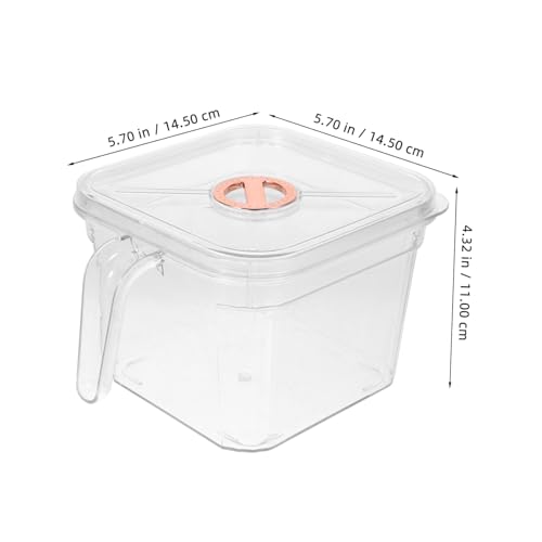 HANABASS Small Transparent Fish Bowl Lid and Handle Square Aquarium for Decor for and Betta Fish