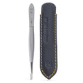 GERMANIKURE Slanted Tweezers in Leather Case - Made in Solingen Germany - style: Leather Sleeve