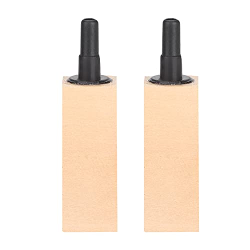 2 PCS Aquarium Wood Air Stones, Wooden Fish Tank Bubbler Stones, Air Bubble Diffuser for Pond, Hydroponic, Circulation System