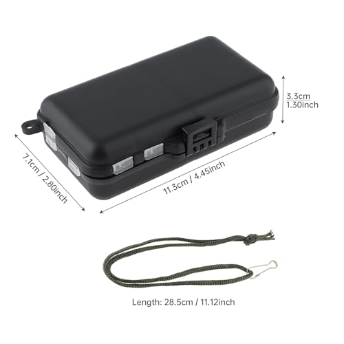 Mini Fishing Tackle Box, Small Box Fishing Accessories Storage Box, Double-Layer 9 Compartments Lure Accessories Box (11cm x 6.5cm)