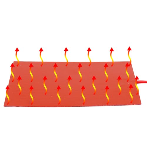 DERNORD 4PCS 12V 30W Silicone Heating Pad Rubber Flexible Heater Mat 80mm X 100mm - size: 12V 30W